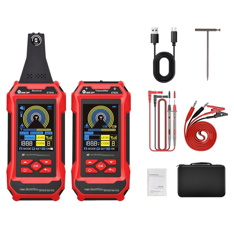 AA51 TOOLTOP ET836 Dual Flashl - Underground Cable Detector ulasan dan harga