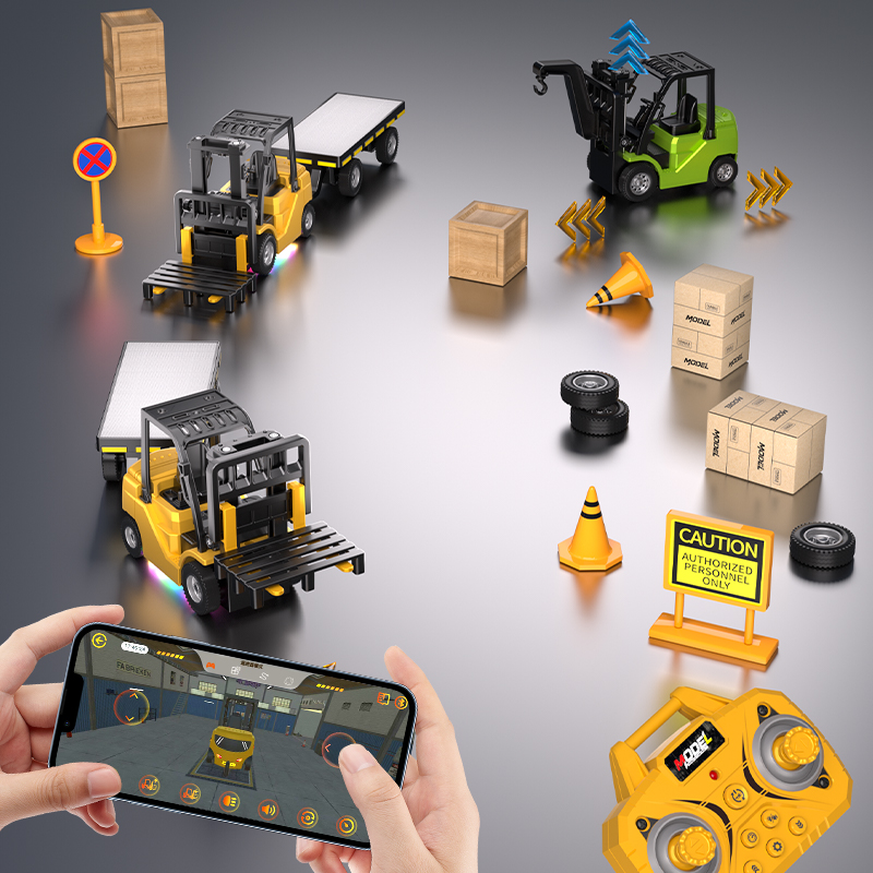 1/64 RC Forklift Toy with Trai - Dump Truck Toy ulasan dan harga
