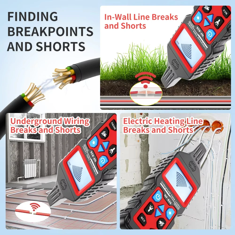 Noyafa NF-826 Wire Tracker Por - Underground Cable Detector ulasan dan harga
