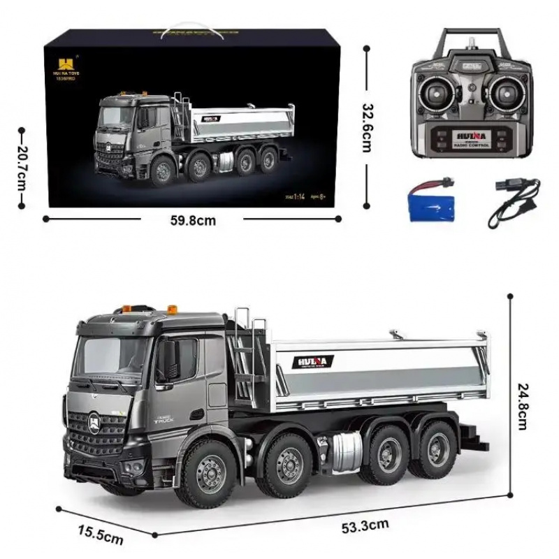 Huina Heavy-Duty 1/14 Scale 2. - Dump Truck Toy ulasan dan harga